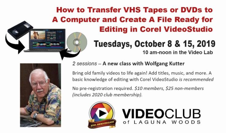 Transfer VHD Tapes-DVDs for Editing 10-8-19 MsgBd-sm